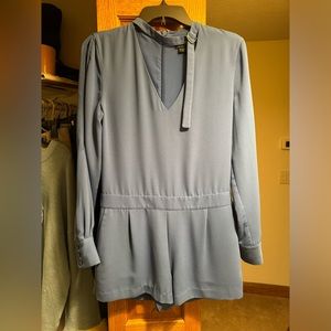 Marciano Blue Long Sleeve Romper, Size: 4